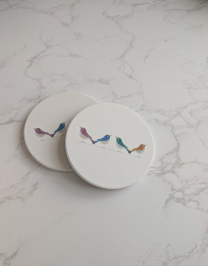Coaster | Ceramic | Round | 2ct. | Watercolor
