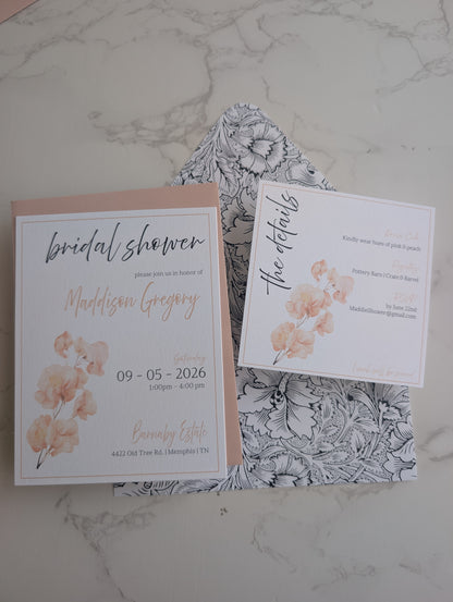 Sweet Pea Invitation Suite | 4 pc