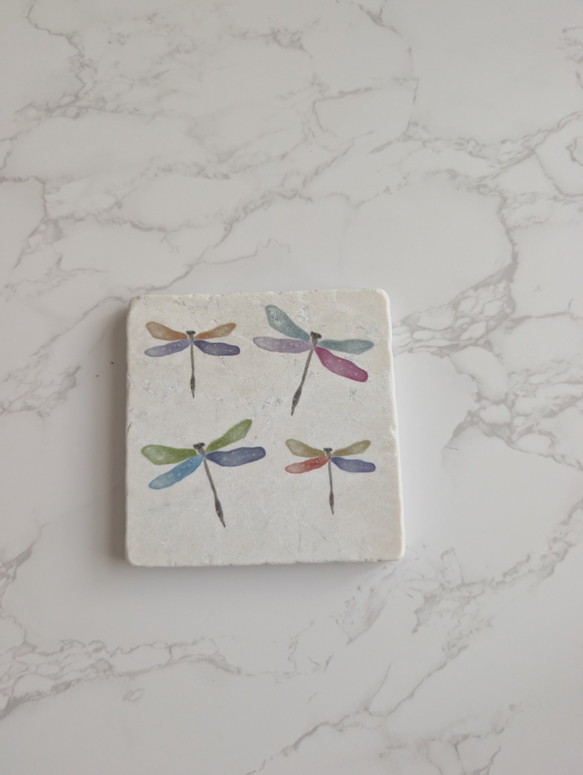 Trivet | Marble | Travertine | Square | 4 inch | One Qty