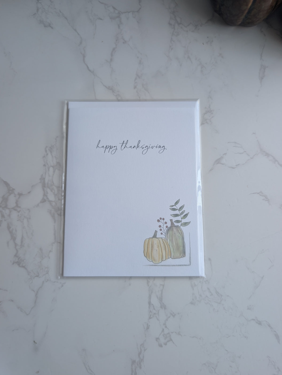 Fall Greeting Card, Thanksgiving Watercolor Card, Autumn Greeting Card
