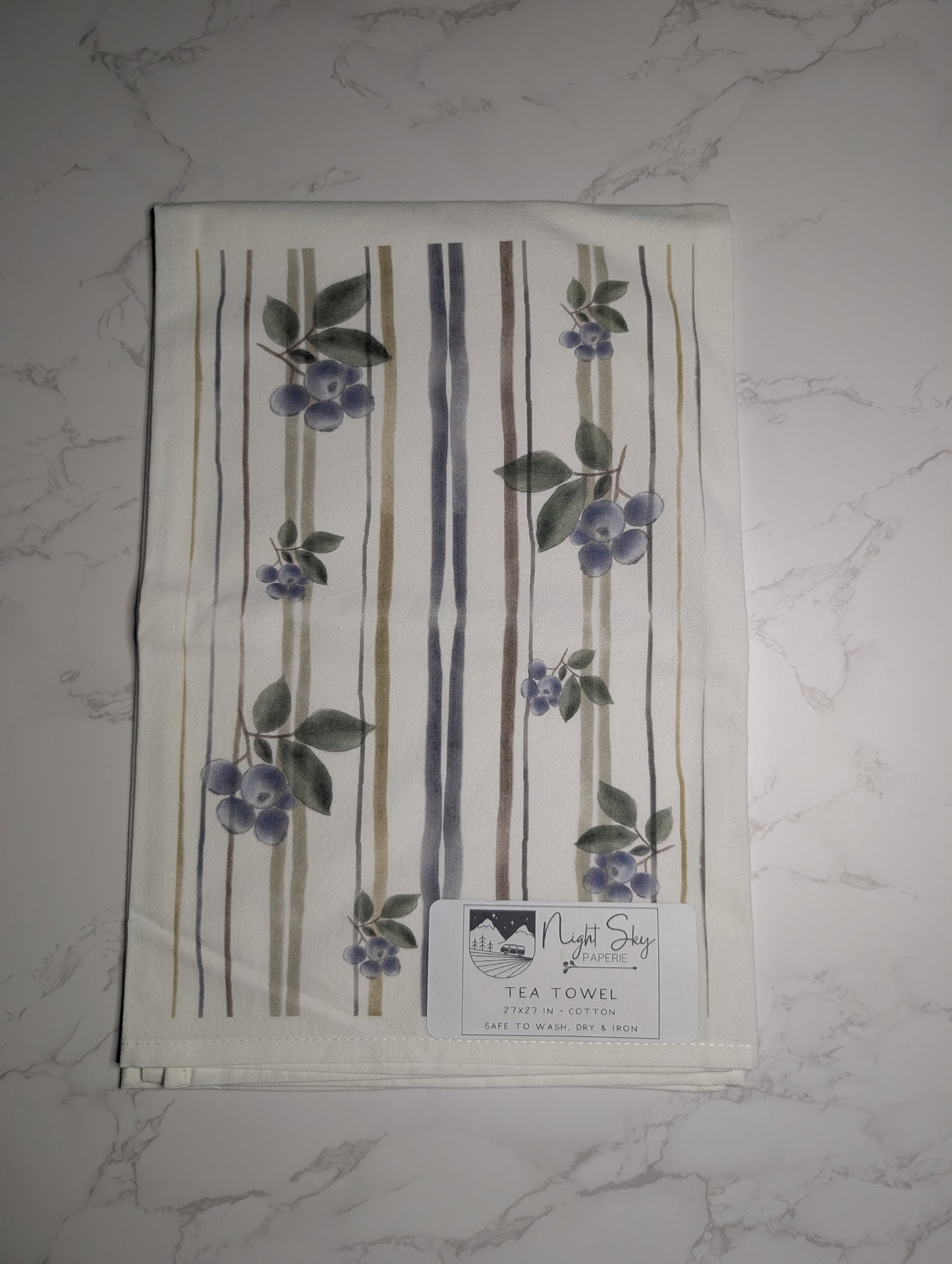 Tea Towel | Cotton | 27x27 | 15x20 | Watercolor