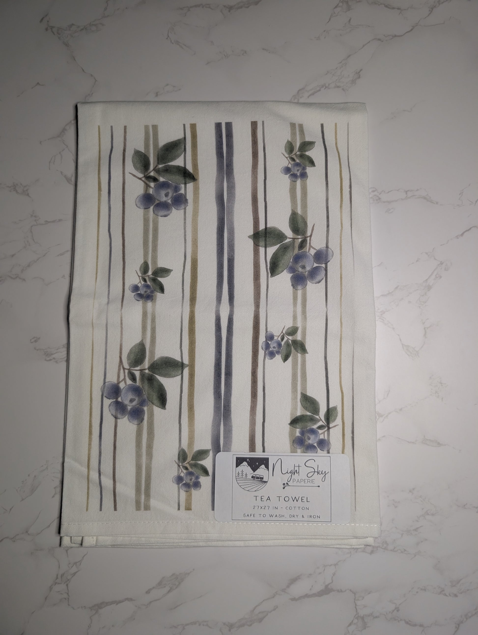 Tea Towel | Cotton | 27x27 | 15x20 | Watercolor