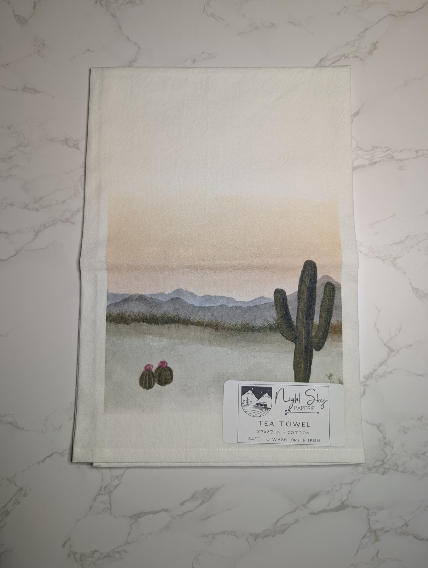 Tea Towel | Cotton | 27x27 | 15x20 | Watercolor