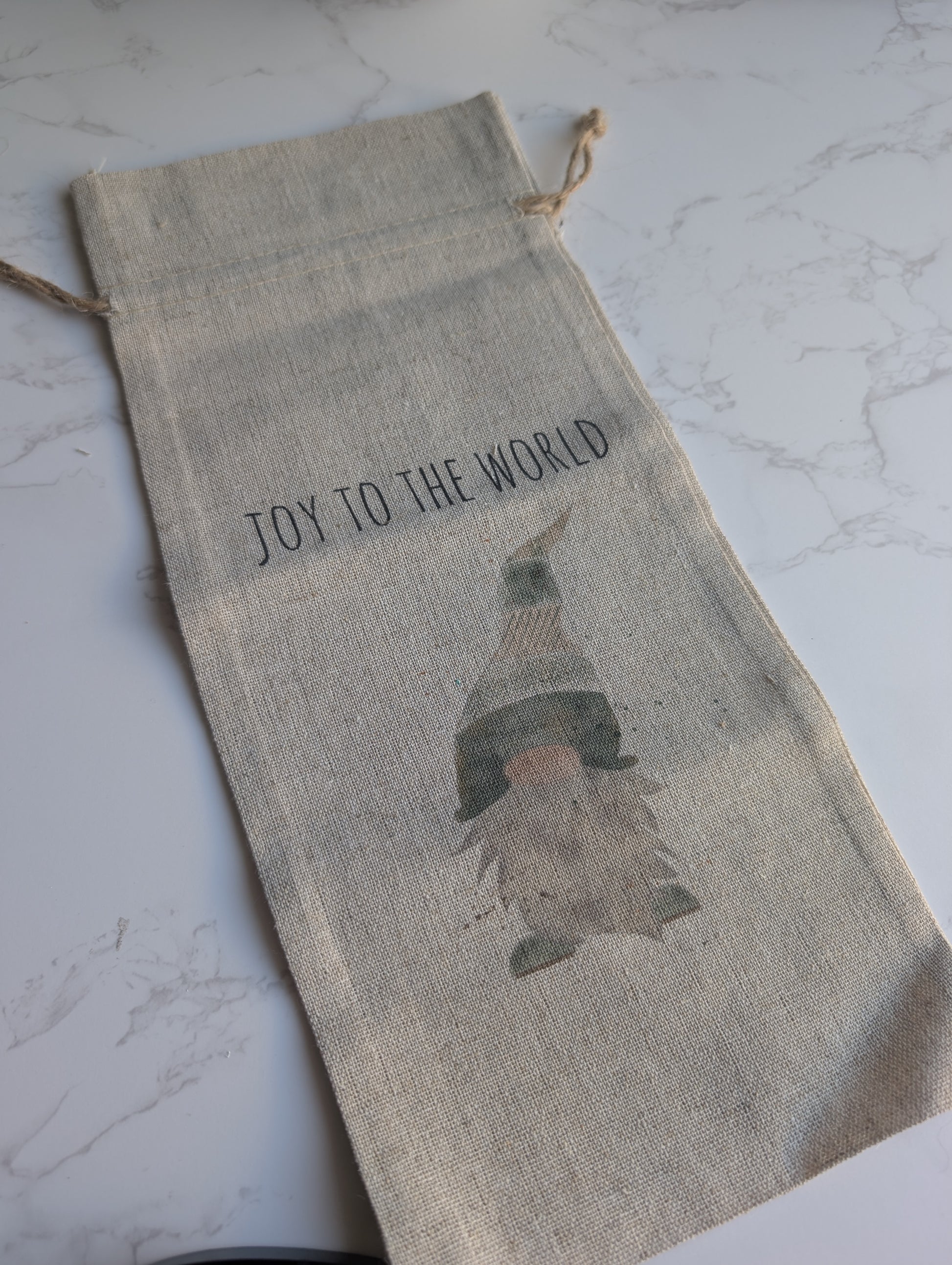 Wine Bag | Holiday Collection | Watercolor design | Linen