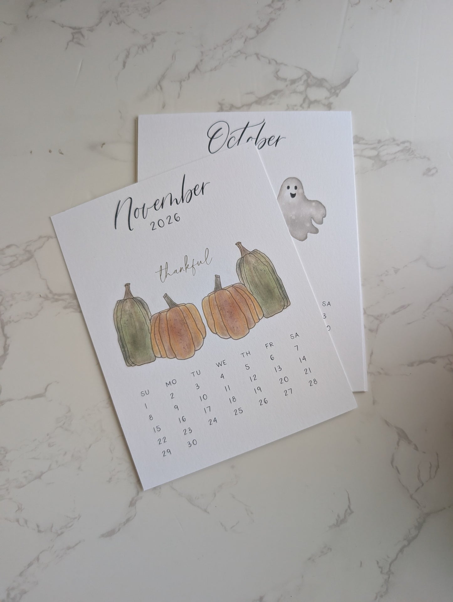 2026 Calendar | Jun-Dec | Desktop | Watercolor Design