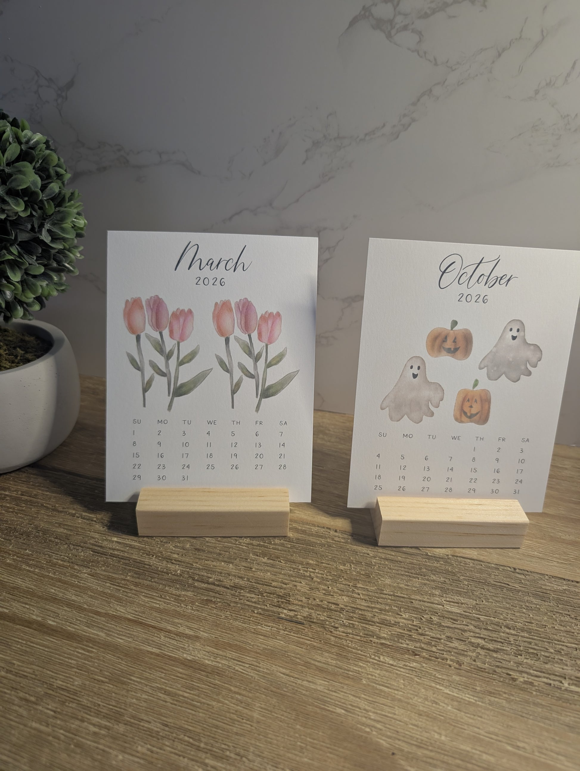 2026 Calendar | Desktop | Watercolor Design