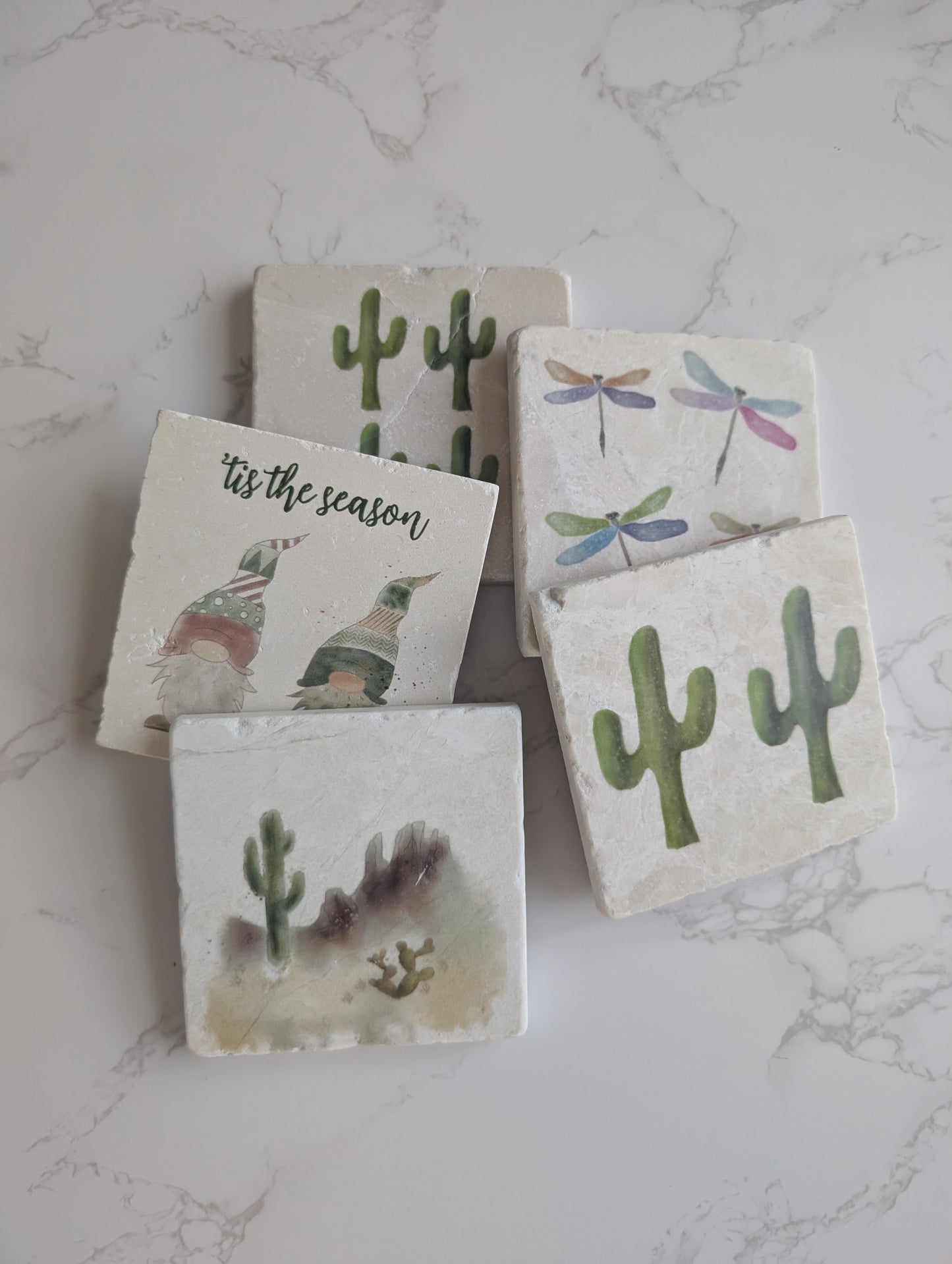 Trivet | Marble | Travertine | Square | 4 inch | One Qty