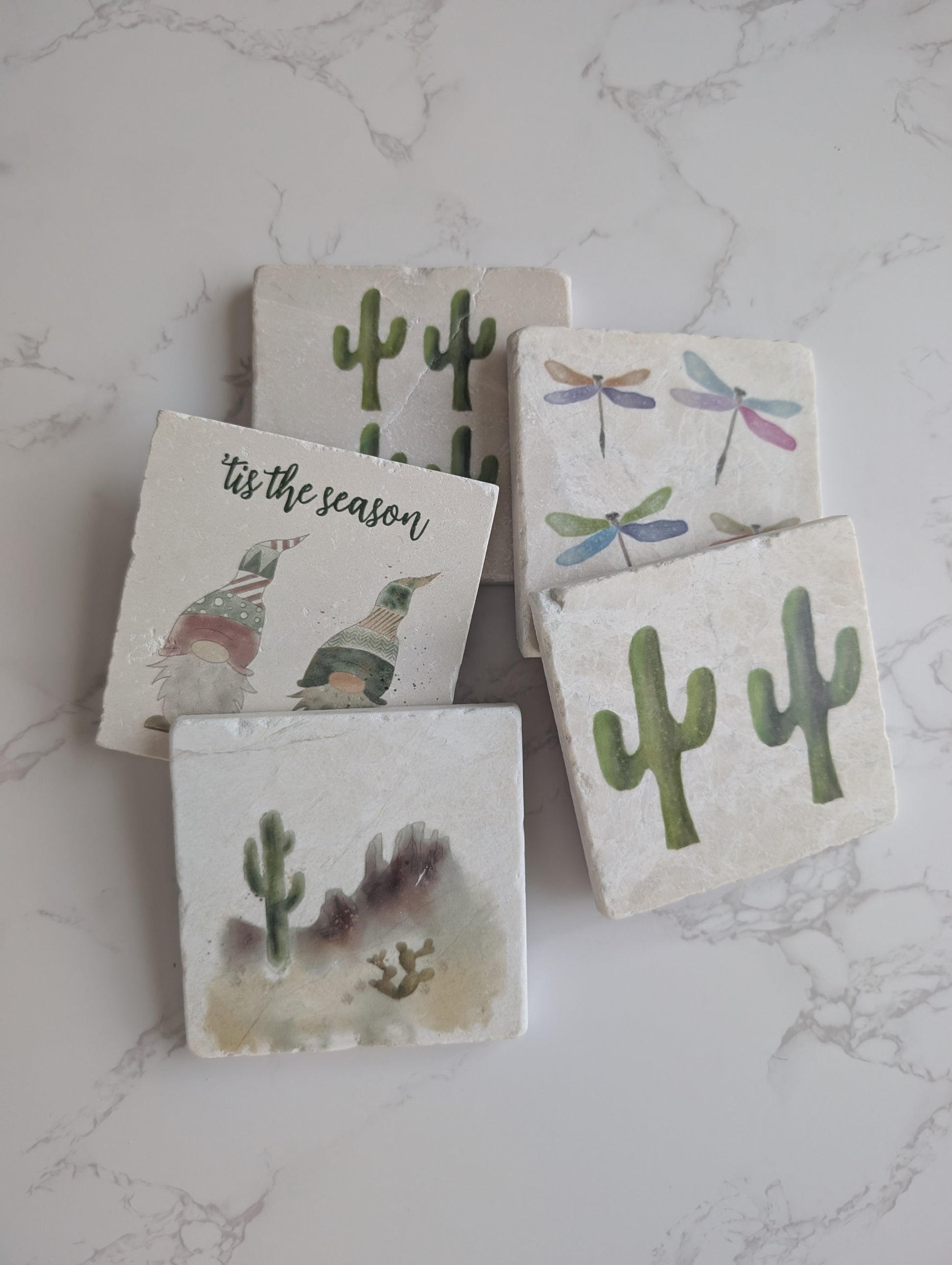 Trivet | Marble | Travertine | Square | 4 inch | One Qty