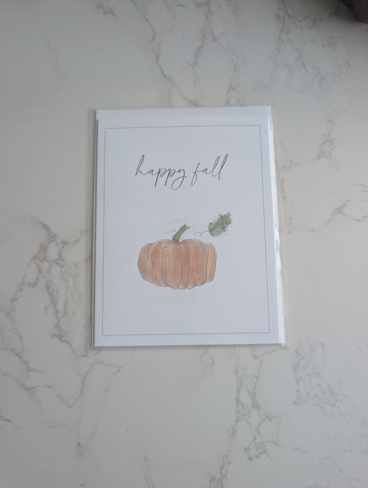 Fall Greeting Card, Thanksgiving Watercolor Card, Autumn Greeting Card