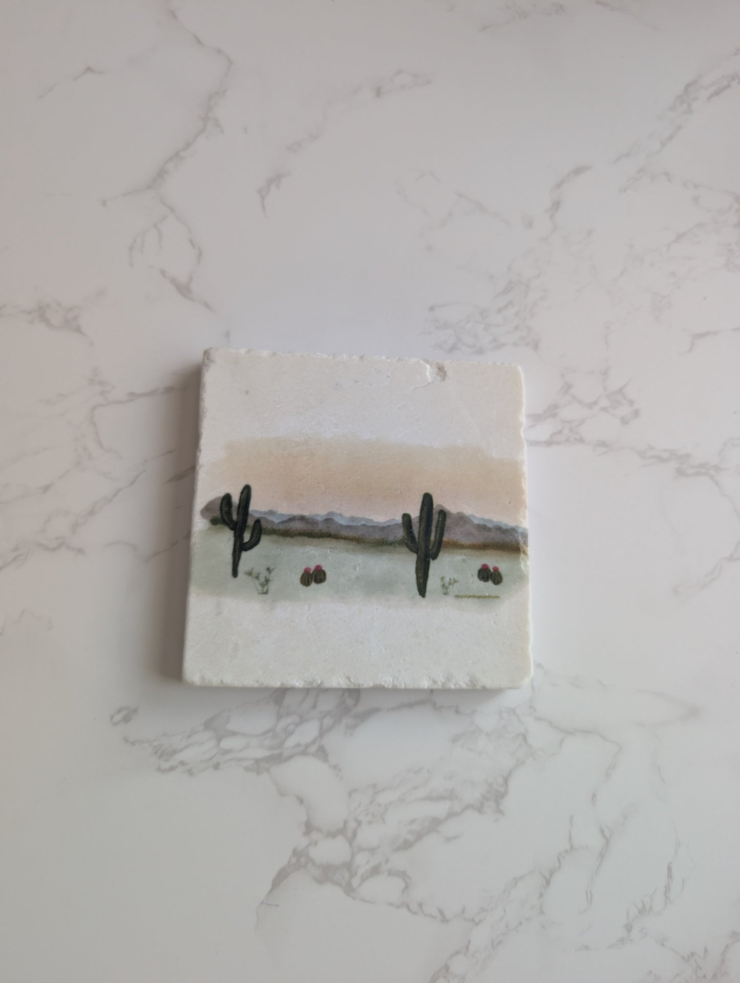 Trivet | Marble | Travertine | Square | 4 inch | One Qty