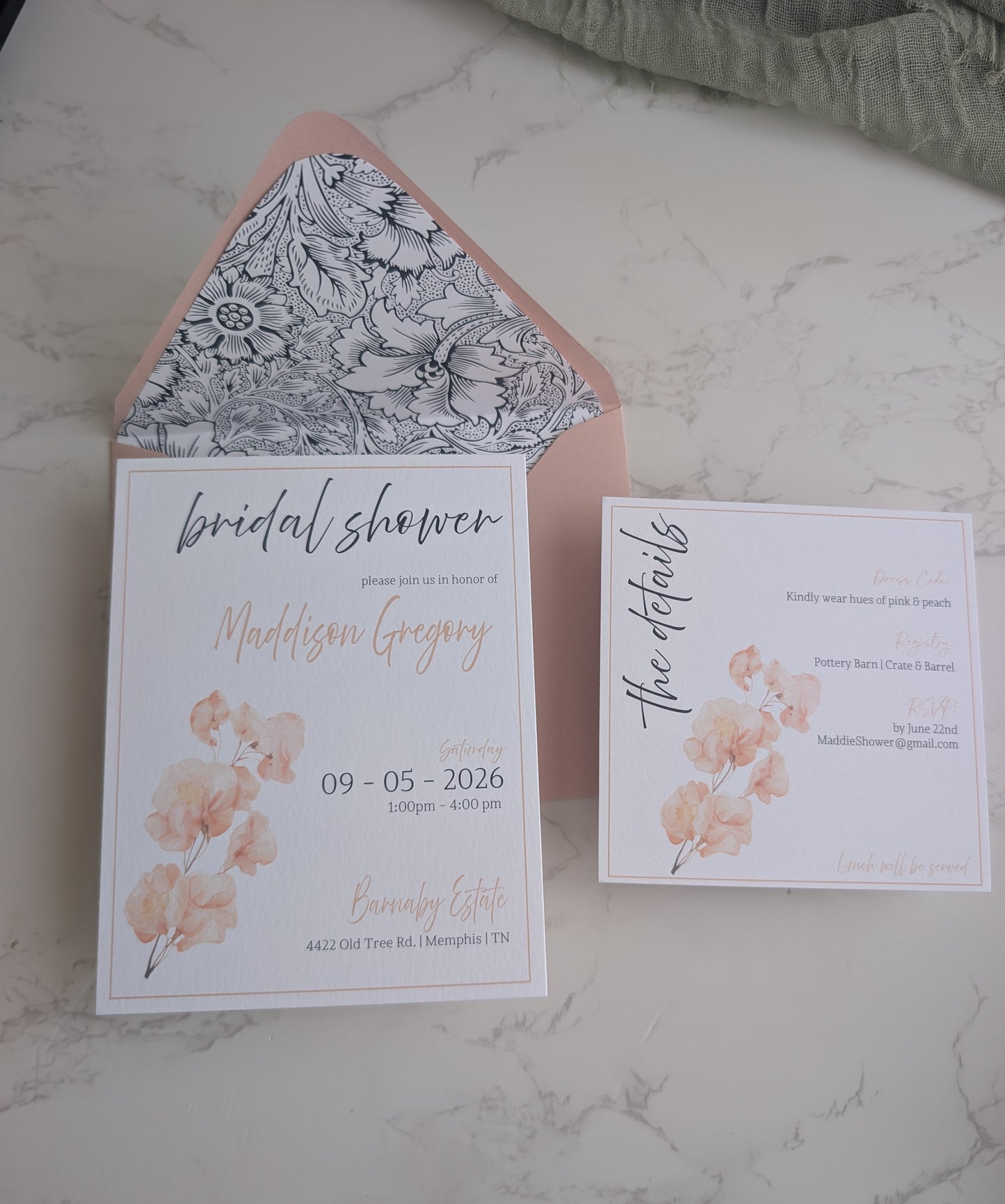 Sweet Pea Invitation Suite | 4 pc