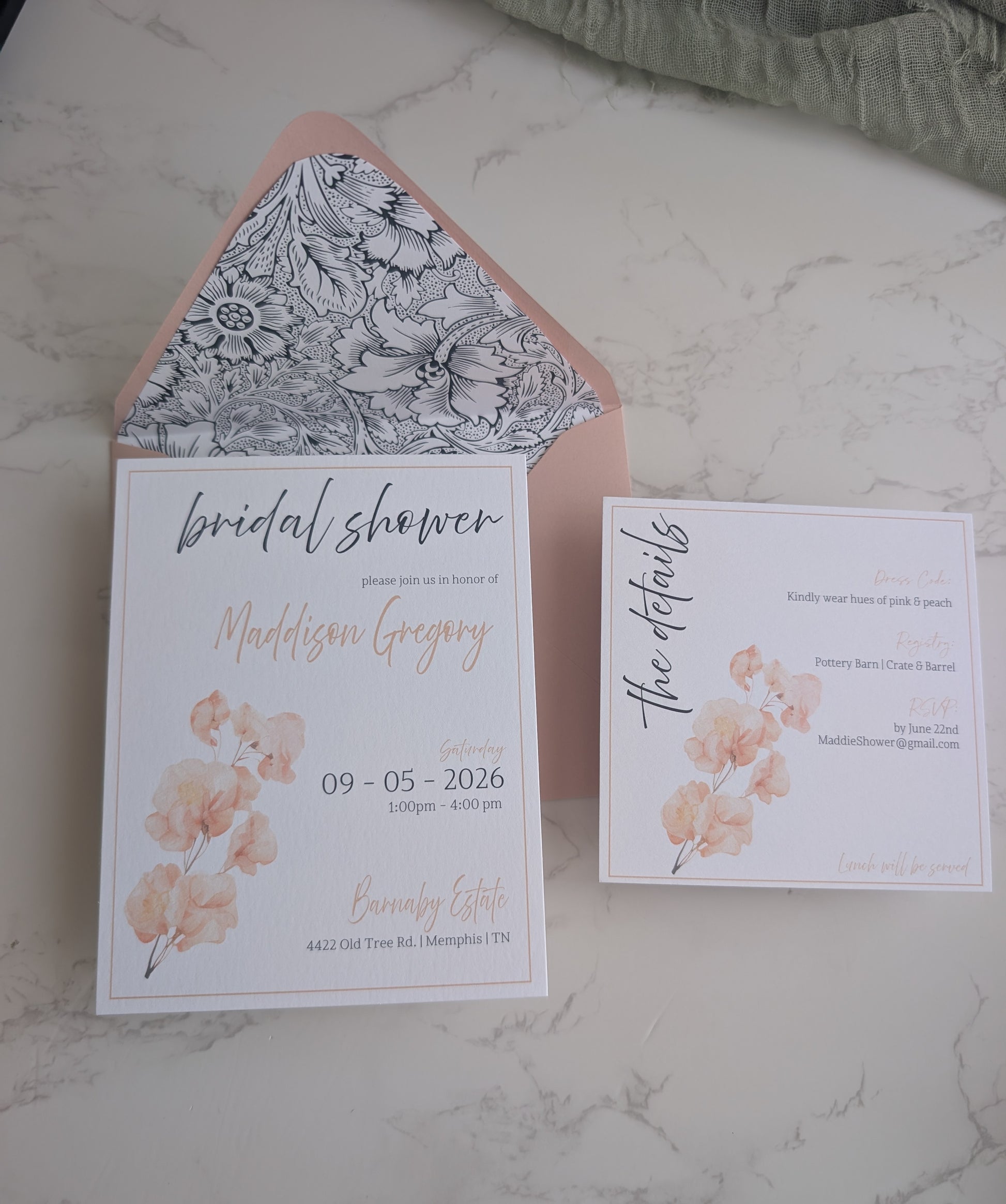 Sweet Pea Invitation Suite | 4 pc
