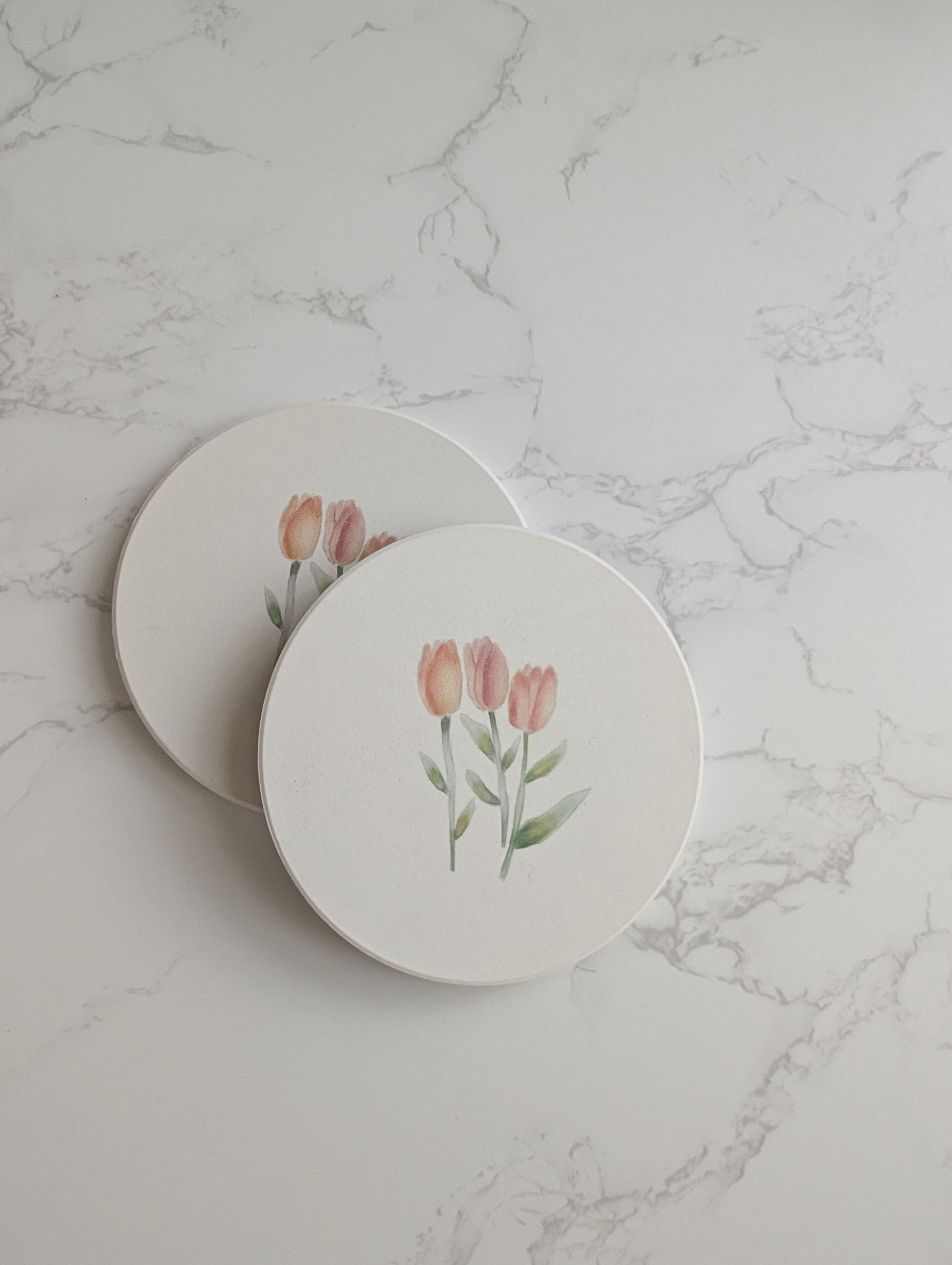 Coaster | Ceramic | Round | 2ct. | Watercolor