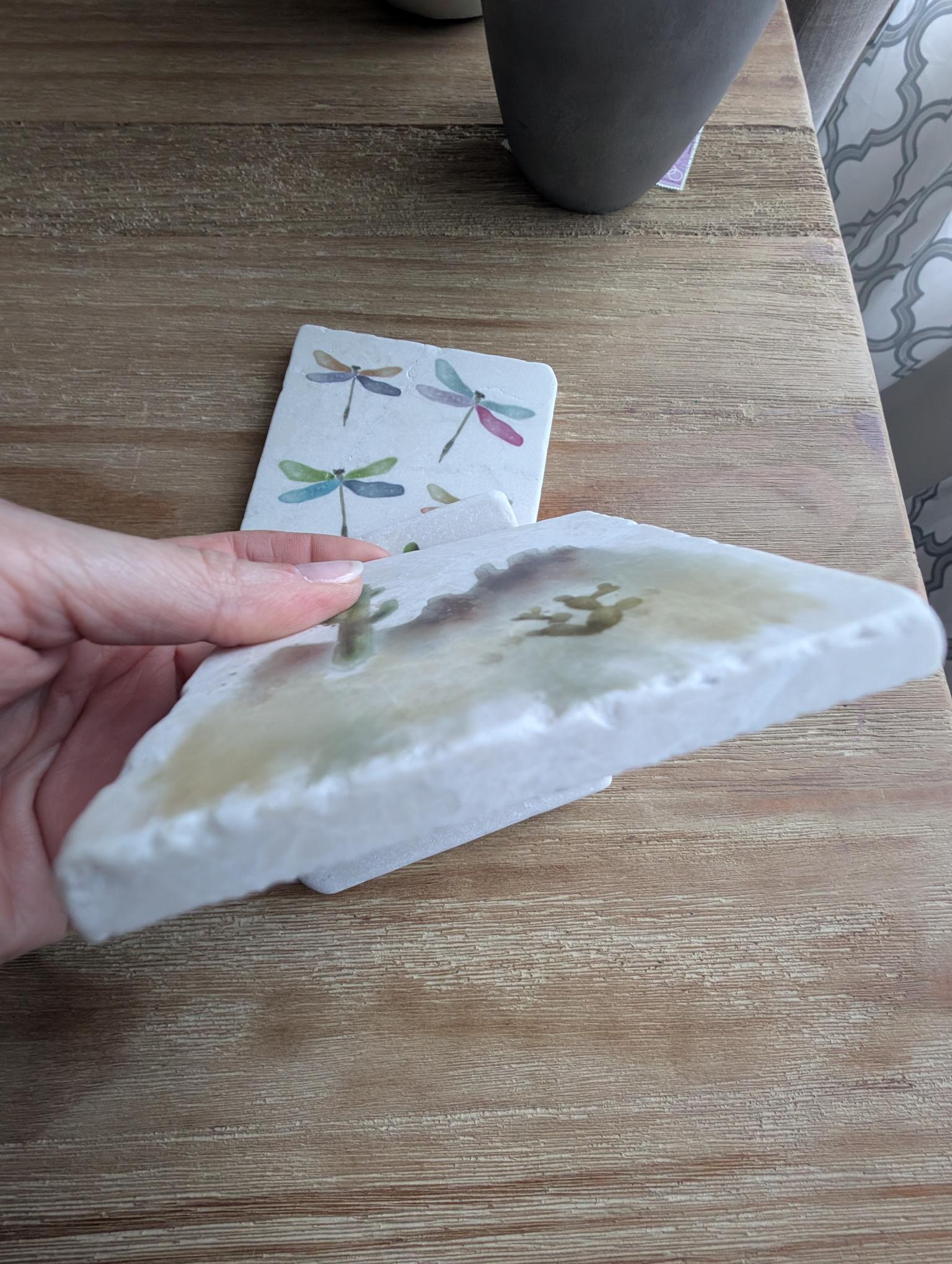 Trivet | Marble | Travertine | Square | 4 inch | One Qty