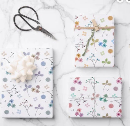 Floral Pattern Gift Wrap
