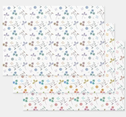 Floral Pattern Gift Wrap